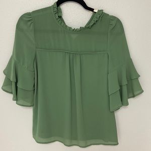 Ruffle sleeve blouse